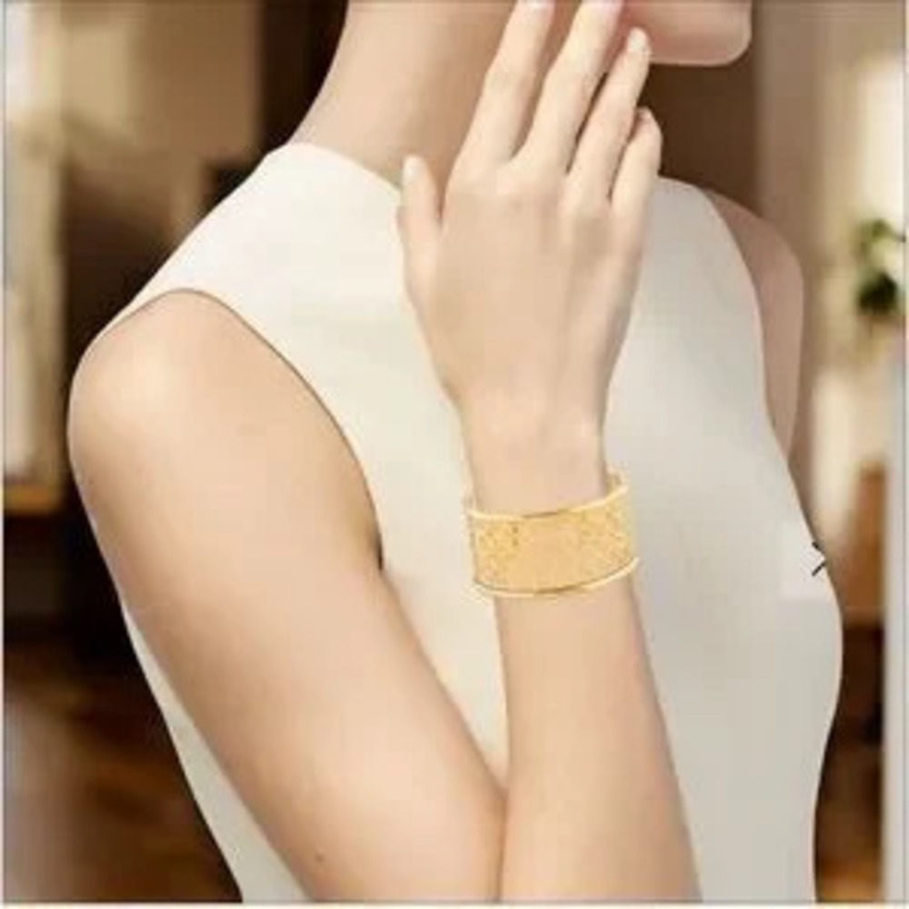Tory Burch Miller Logo cuff?18k gold